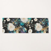 バラとバブルの抽象芸術 ヨガマット (正面(横))