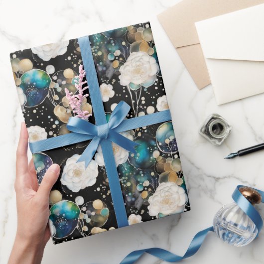 バラとバブルの抽象芸術 ラッピングペーパー (ギフト)