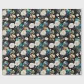 バラとバブルの抽象芸術 ラッピングペーパー (フラット)