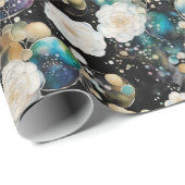 バラとバブルの抽象芸術 ラッピングペーパー (ロールコーナー)