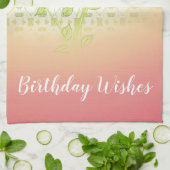 バラとパターン キッチンタオル (折り畳み)