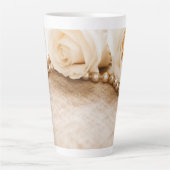 バラとパール カフェラテマグ (正面)