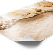 バラとパール フォトプリント            (角)