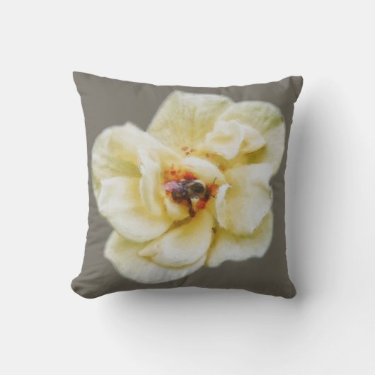 バラとビー クッション (正面)