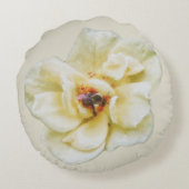 バラとビー ラウンドクッション (裏面)