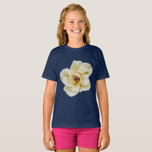 バラとビー Tシャツ (正面フル)