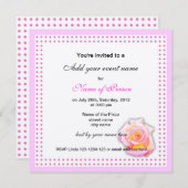 バラとピンクドット全パーティの招待状 招待状 (正面/裏面)