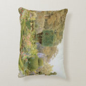 バラとピンクバイエルグッド、ヴィンテージイングリッシュガーデン アクセントクッション (裏面(縦))