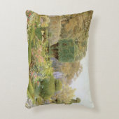 バラとピンクバイエルグッド、ヴィンテージイングリッシュガーデン アクセントクッション (正面(垂直))