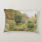 バラとピンクバイエルグッド、ヴィンテージイングリッシュガーデン アクセントクッション (裏面)