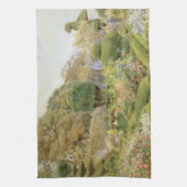 バラとピンクバイエルグッド、ヴィンテージイングリッシュガーデン キッチンタオル (縦)