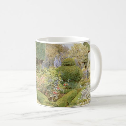 バラとピンクバイエルグッド、ヴィンテージイングリッシュガーデン コーヒーマグカップ (正面右)