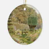 バラとピンクバイエルグッド、ヴィンテージイングリッシュガーデン セラミックオーナメント (左)