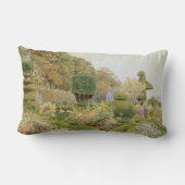 バラとピンクバイエルグッド、ヴィンテージイングリッシュガーデン ランバークッション (裏面)