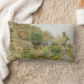 バラとピンクバイエルグッド、ヴィンテージイングリッシュガーデン ランバークッション (ブランケット)