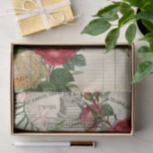 バラとフローラエフェメラデクページティッシュペーパー 薄葉紙 (ギフト)