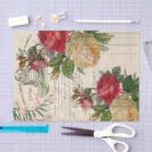 バラとフローラエフェメラデクページティッシュペーパー 薄葉紙 (クラフト)