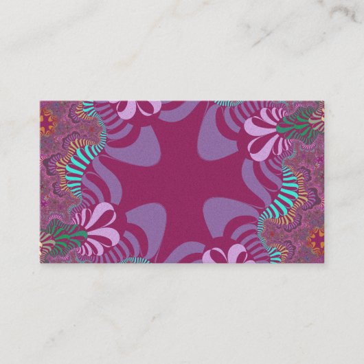 バラとプラムクロス 名刺 (正面)