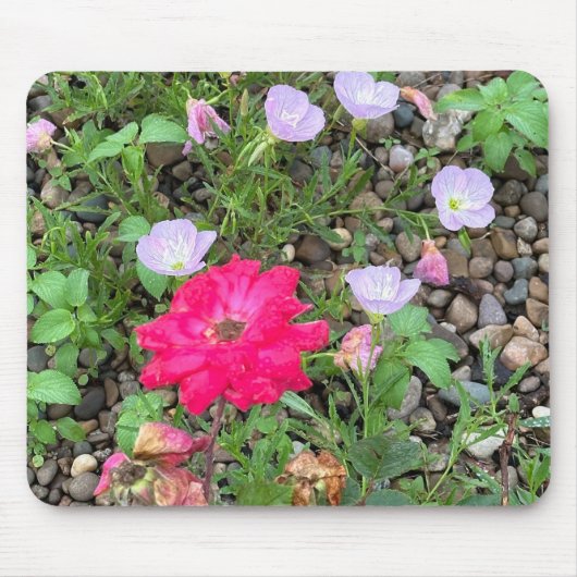 バラとプリムローズマウスパッド マウスパッド (正面)