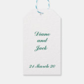 バラとベリーの水の色の結婚茎 ギフトタグ (裏面)