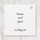 バラとベリーの水の色の結婚茎 フェイバータグ (裏面)