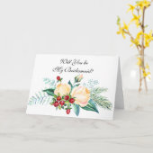 バラとベリーの茎は私の花嫁になる? カード (黄色い花)