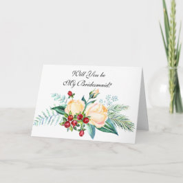 バラとベリーの茎は私の花嫁になる？ カード