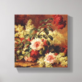 バラとマホガニーバイデロンプレキャンバスプリント キャンバスプリント