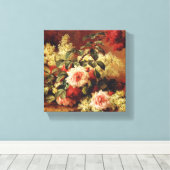 バラとマホガニーバイデロンプレキャンバスプリント キャンバスプリント (インサイチュ (ウッドフロア))