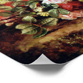 バラとマホガニーbyポール・デ・ロンプレファインアートPri ポスター (角)