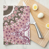 バラとモチャマンダラパターンフローラ図形 キッチンタオル (四つ折り)