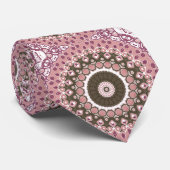 バラとモチャマンダラパターンフローラ図形 ネクタイ (ロール)