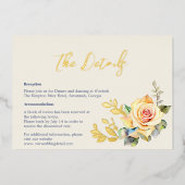 バラとユーカリ水カラー詳細カード 箔シーズンカード (正面)