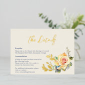 バラとユーカリ水カラー詳細カード 箔シーズンカード (立ち正面)