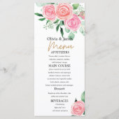 バラとユーカリ結婚プスのメニュー メニュー (正面)