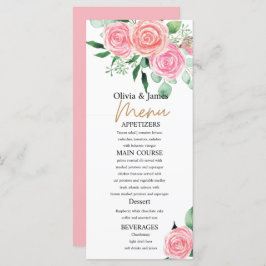 バラとユーカリ結婚プスのメニュー メニュー