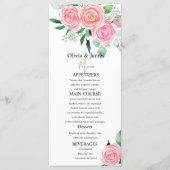 バラとユーカリ結婚プスのメニュー メニュー (正面)