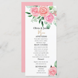 バラとユーカリ結婚プスのメニュー メニュー