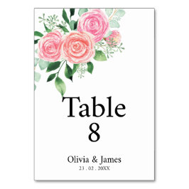 バラとユーカリ結婚プタス表番号 テーブルナンバー