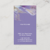 バラとラベンダーバースト抽象芸術 名刺 (裏面)