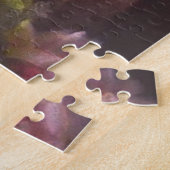 バラとリラックをセメントベンチファインアートに ジグソーパズル (側面)