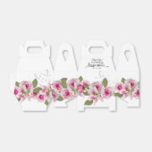 バラとリリーピンクブライダルシャワー フェイバーボックス (折り畳みなし)