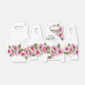 バラとリリーピンクブライダルシャワー フェイバーボックス (折り畳みなし)