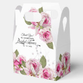 バラとリリーピンクブライダルシャワー フェイバーボックス (オープン)