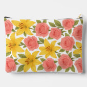 バラとリリープリントカットソーバッグ アクセサリーポーチ (裏面)