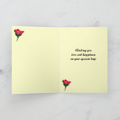 バラとリリー誕生日 カード (内部)