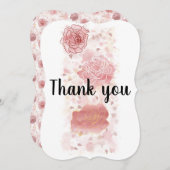 バラとロゼ サンキューカード (正面/裏面)