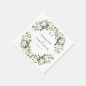 バラとロマンス結婚フローラ スタンダードカクテルナプキン (角)