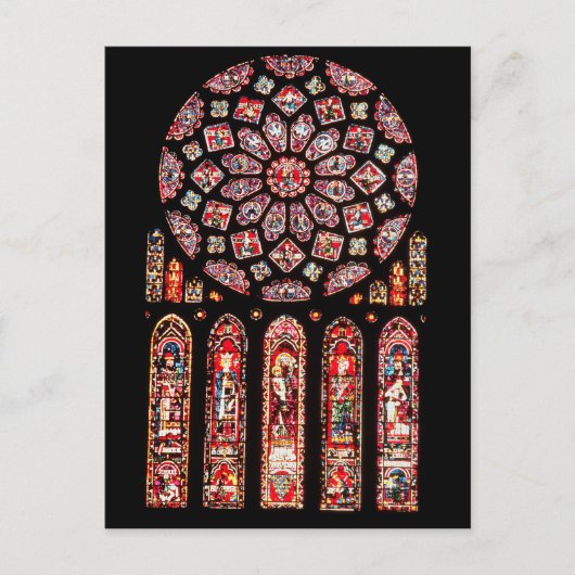 バラと北壁からのランセット窓 ポストカード (正面)