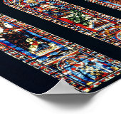 バラと南壁からのランセット窓 ポスター (角)